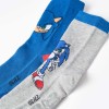 Pack of 2 non-slip socks with Sonic prints for boys, blue/grey
