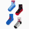 Pack of 4 pairs of socks with Spider-Man prints for boys, multicolour