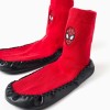 Slipper-socks with non-slip sole and Spider-Man for babies and boys, red