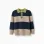 Knitted jumper with stripes for boys, navy blue/beige/green