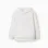 Hooded sweatshirt with ZY embossed print for boys, white