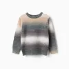 Thick knit jumper with gradient effect for boys, multicolour
