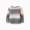 Thick knit jumper with gradient effect for boys, multicolour