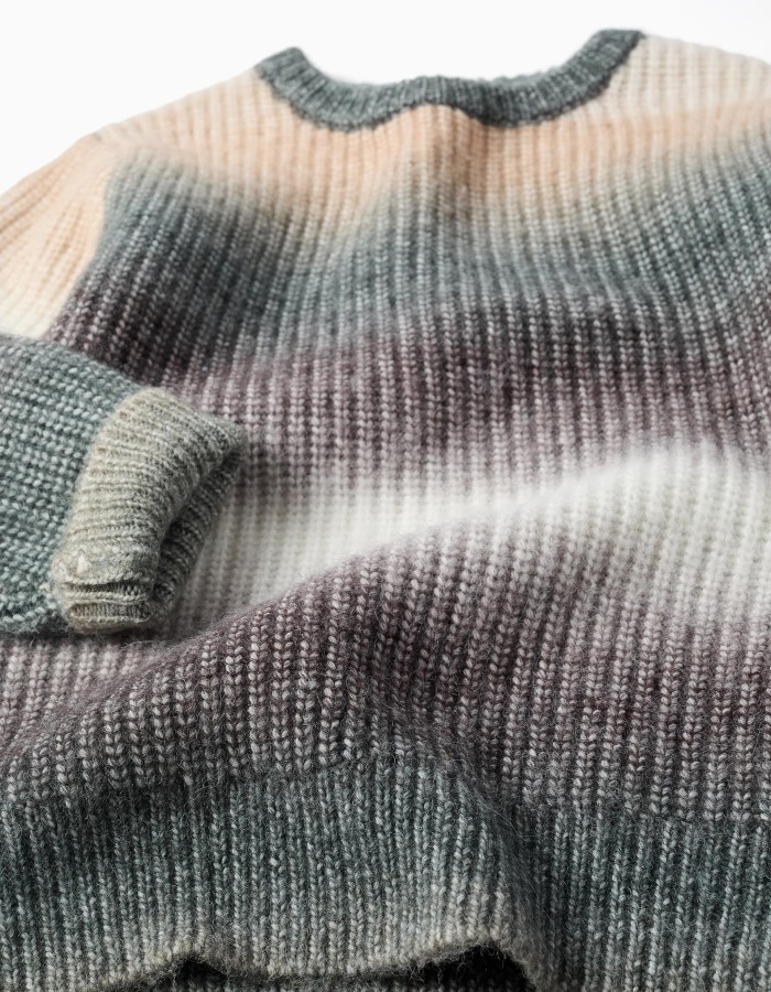 Thick knit jumper with gradient effect for boys, multicolour