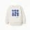 Cotton sweatshirt with abstract print for boys, light beige/blue