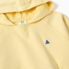 Hooded cotton sweatshirt with kangaroo pocket for boys, yellow