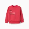 Brushed sweatshirt with Make Again print for boys, red
