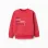 Brushed sweatshirt with Make Again print for boys, red