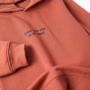 Brushed hooded sweatshirt with print for boys, terracotta