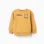 Brushed sweatshirt with embossed print for boys, yellow