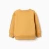 Brushed sweatshirt with embossed print for boys, yellow