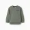 Sweatshirt with ZY embossed print for boys, khaki green
