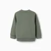 Sweatshirt with ZY embossed print for boys, khaki green