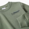 Sweatshirt with ZY embossed print for boys, khaki green