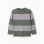 Striped knitted jumper for boys, green/grey