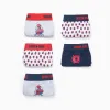 Pack of 5 Briefs for Boys 'Spiderman', Blue/White/Grey