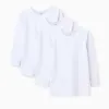Pack of 3 Extra Warm Long Sleeve Vests for Boys, White