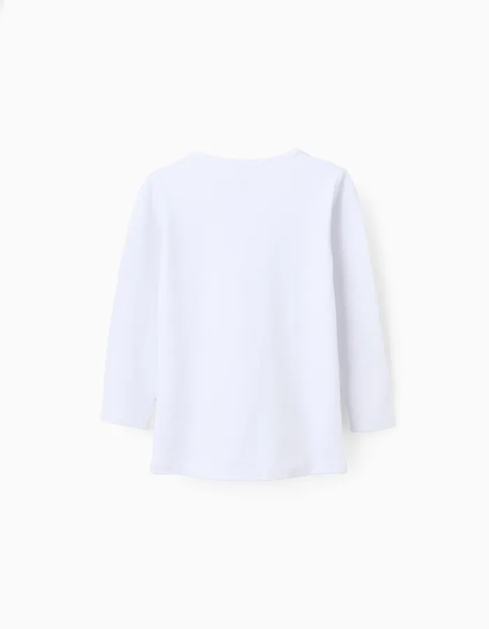 Pack of 3 Extra Warm Long Sleeve Vests for Boys, White