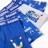 Pack of 4 boxer shorts with Sonic prints for boys, blue/light grey