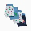 Pack of 4 cotton boxer shorts with Marvel prints for boys, blue/grey