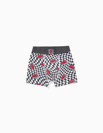 Pack of 4 boxer shorts Lightning McQueen for boys, white/grey/red