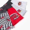 Pack of 4 boxer shorts Lightning McQueen for boys, white/grey/red