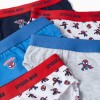 Pack 5 cotton briefs with Spider-Man prints for boys, blue/white/grey