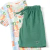 Cotton T-shirt with beach print + shorts for boys, multicolored