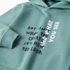 Brushed sweatshirt and joggers set with print for boys, blue-green/blue