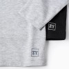 Pack of 2 Long Sleeve Cotton T-shirts for Kids, Grey/Black
