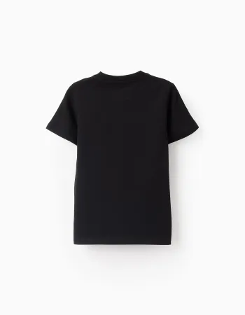 Pack of 2 Cotton T-shirts for Boys, Grey/Black