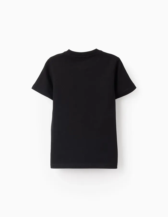 Pack of 2 Cotton T-shirts for Boys, Grey/Black