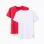 Pack of 2 Cotton T-shirts for Boys, White/Red