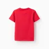 Pack of 2 Cotton T-shirts for Boys, White/Red
