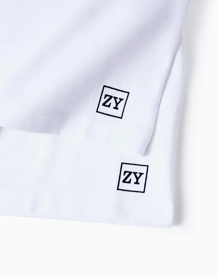 Pack of 2 Cotton T-shirts for Boys, White