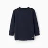 Long Sleeve Cotton T-shirt for Boys 'Dot', Dark Blue