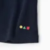 Long Sleeve Cotton T-shirt for Boys 'Dot', Dark Blue