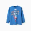Long Sleeve T-shirt for Boys 'Captain America', Blue