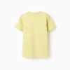 Cotton T-shirt with Front Print for Boys 'Abstraction', Yellow