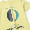 Cotton T-shirt with Front Print for Boys 'Abstraction', Yellow