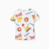 Cotton T-shirt with Print for Boys 'Pikachu', White
