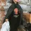 Cotton long sleeve T-shirt with glow-in-the-dark print for boys, black