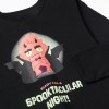 Cotton long sleeve T-shirt with glow-in-the-dark print for boys, black