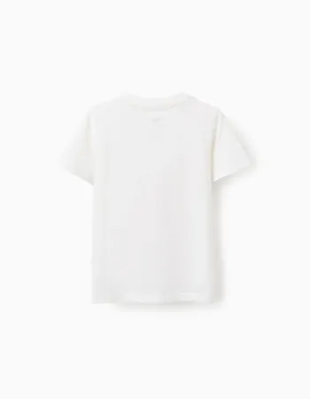 Cotton T-shirt for Boys 'Superman', White