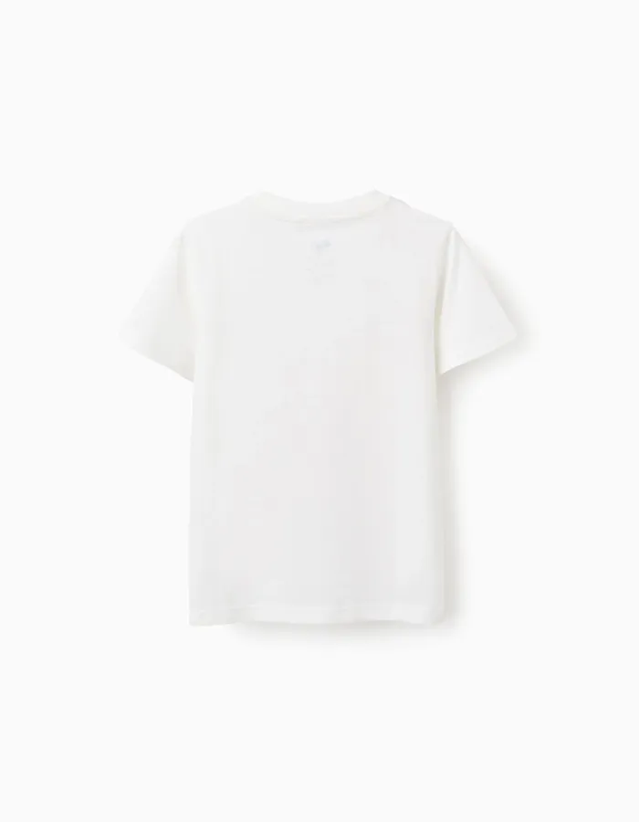 Cotton T-shirt for Boys 'Superman', White