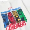 Cotton T-shirt with Print for Boys 'Avengers', White