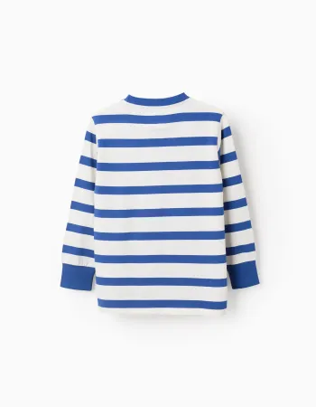 Long Sleeve T-shirt for Boys 'Spider-Man', White/Blue