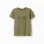 Cotton T-shirt with Lanzarote embossed print for boys, dark green