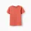 Cotton T-shirt with Work of Art print for boys, orange