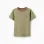 Cotton T-shirt with Cactus Garden embroidery for boys, dark green